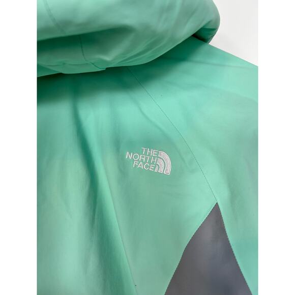 The North‎ Face Women's Hyvent Hooded Waterproof Jacket Green Gray Size Medium - Picture 10 of 15